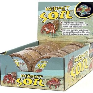 Zoo Med Hermit Soil Coconut Fiber Substrate Natural 16 pieces + Display